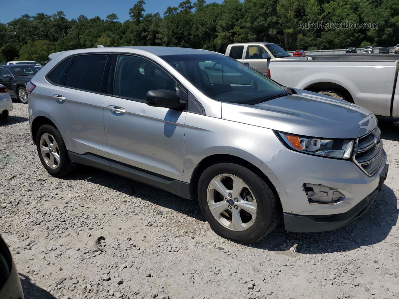 2015 Ford Edge Se Silver vin: 2FMTK3G88FBB52843