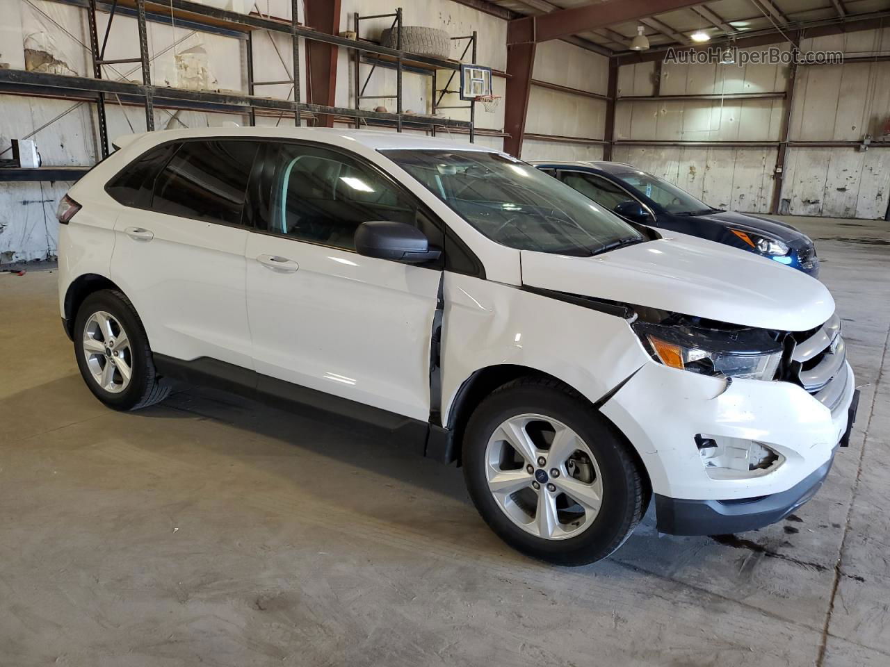 2015 Ford Edge Se White vin: 2FMTK3G90FBC30699