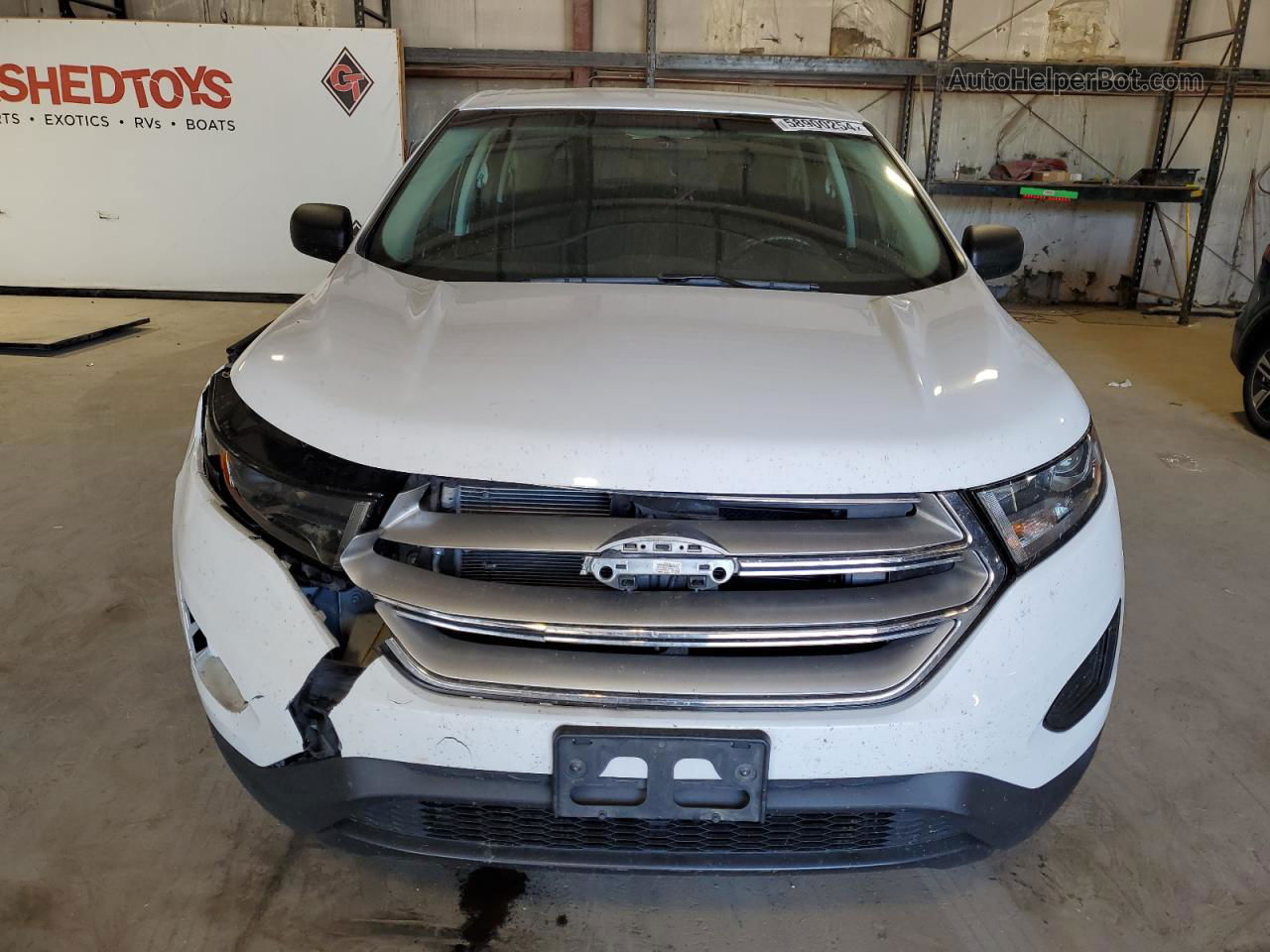 2015 Ford Edge Se White vin: 2FMTK3G90FBC30699