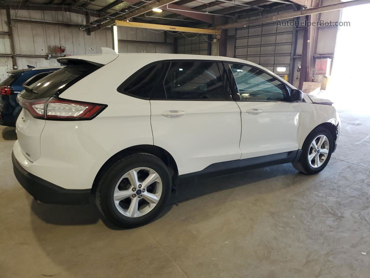 2015 Ford Edge Se White vin: 2FMTK3G90FBC30699