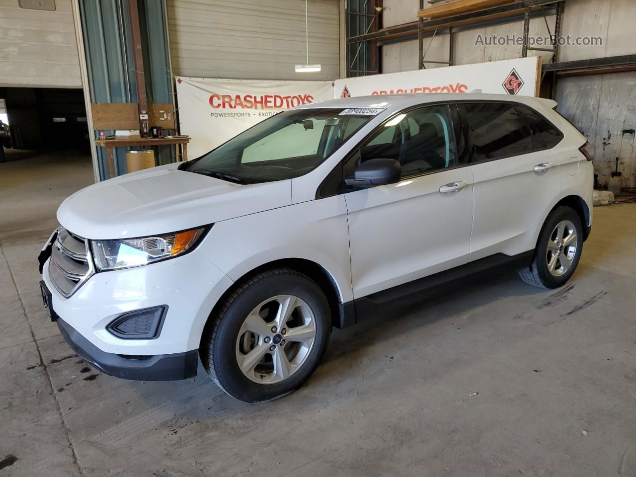 2015 Ford Edge Se White vin: 2FMTK3G90FBC30699