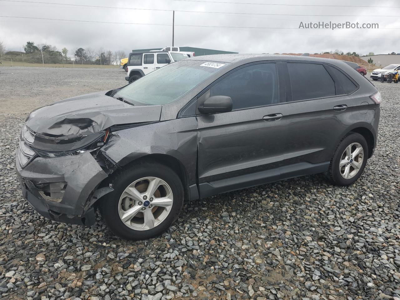 2015 Ford Edge Se Gray vin: 2FMTK3G90FBC42576