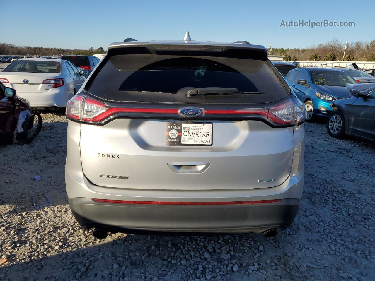 2015 Ford Edge Se Silver vin: 2FMTK3G93FBC02069