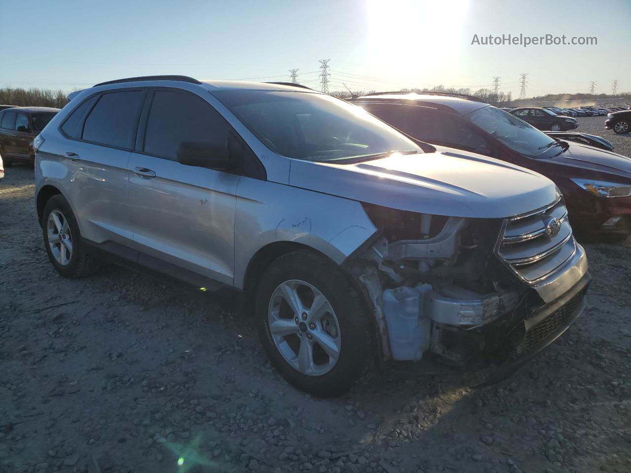 2015 Ford Edge Se Silver vin: 2FMTK3G93FBC02069