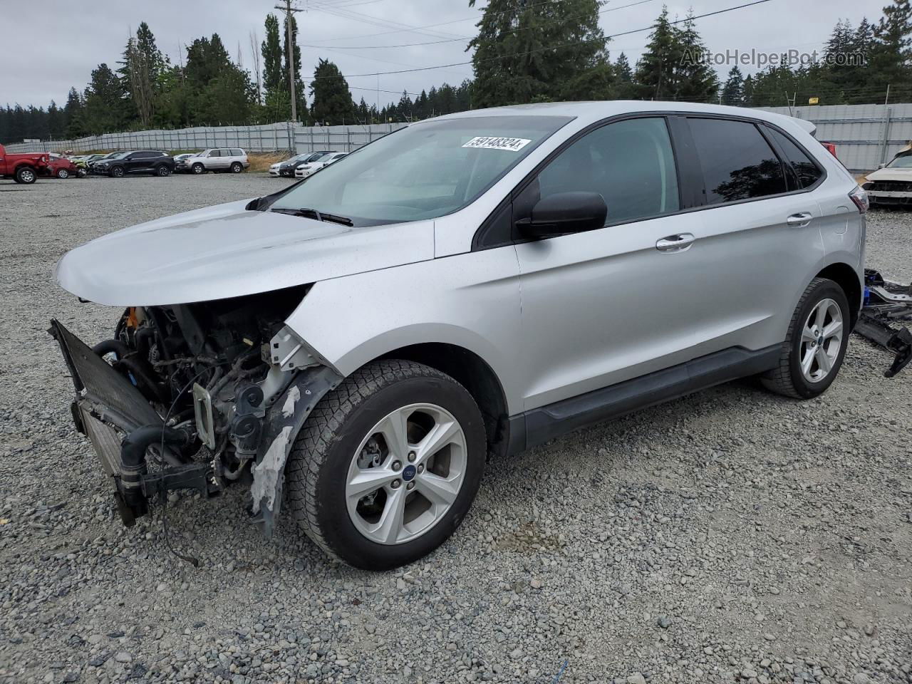 2015 Ford Edge Se Silver vin: 2FMTK3G94FBB42450