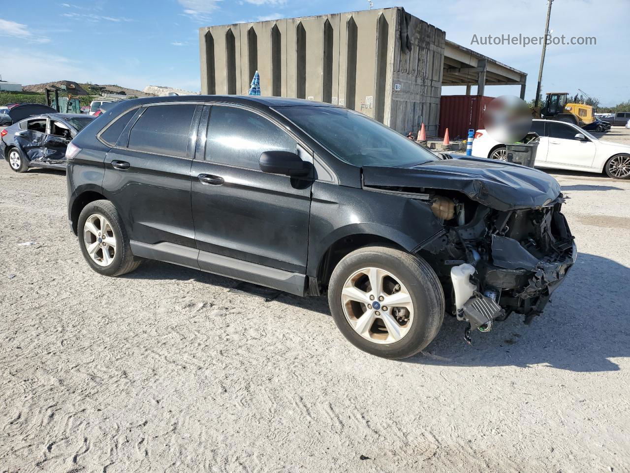 2015 Ford Edge Se Black vin: 2FMTK3G95FBC42587