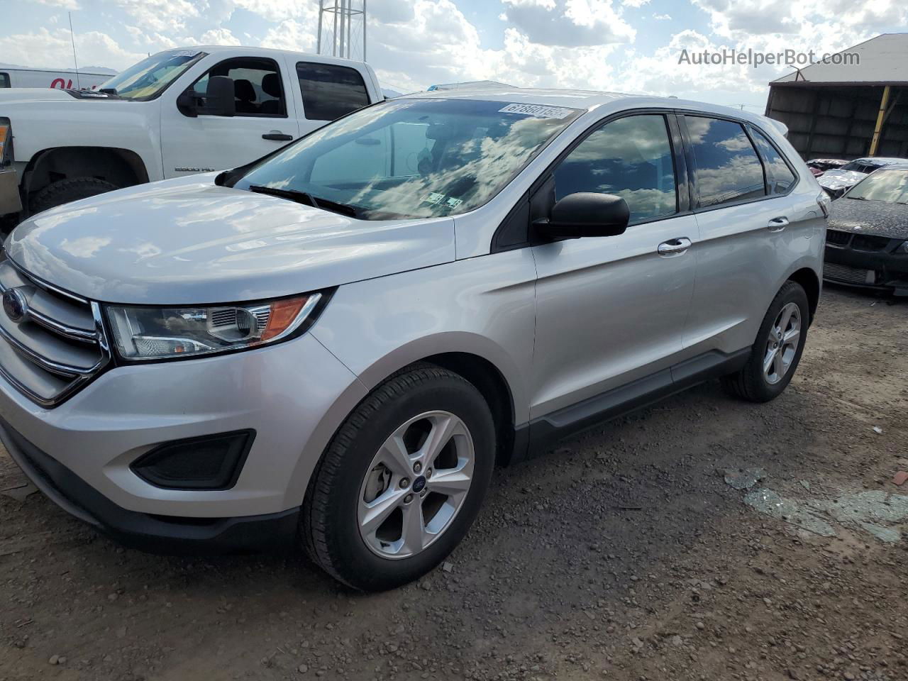 2015 Ford Edge Se Silver vin: 2FMTK3G96FBC28407