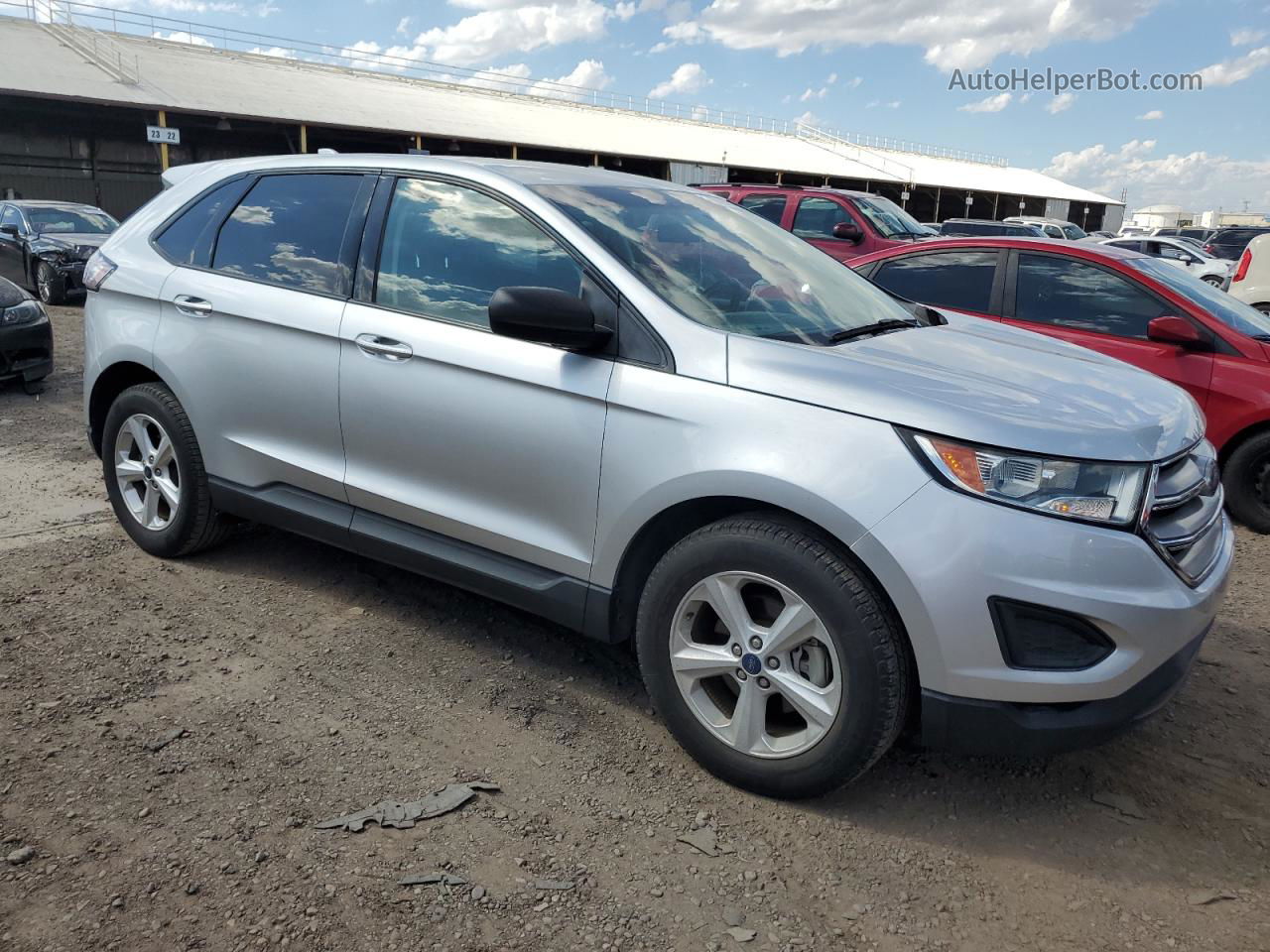 2015 Ford Edge Se Silver vin: 2FMTK3G96FBC28407