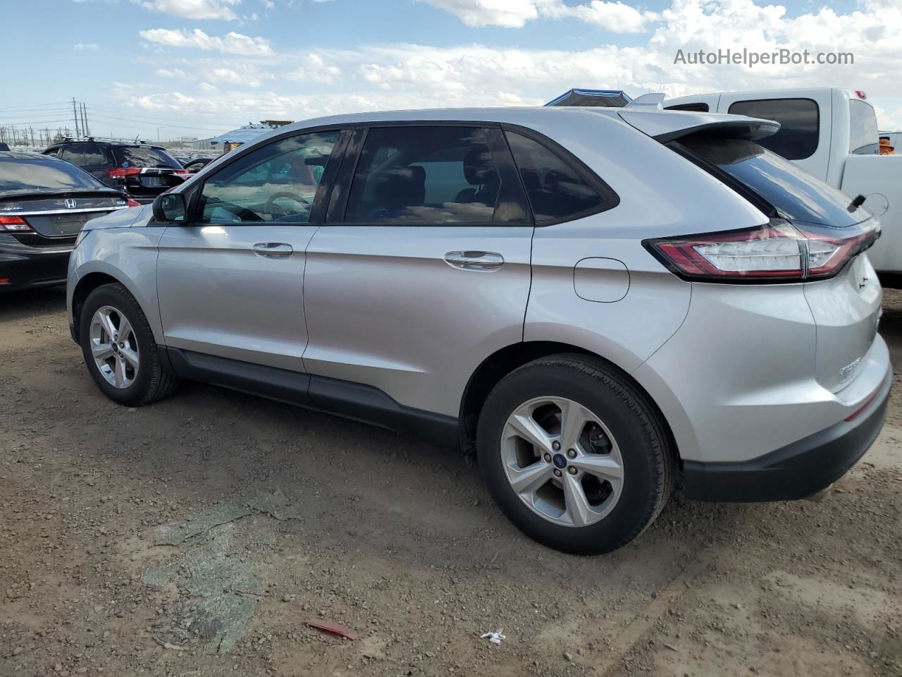 2015 Ford Edge Se Silver vin: 2FMTK3G96FBC28407