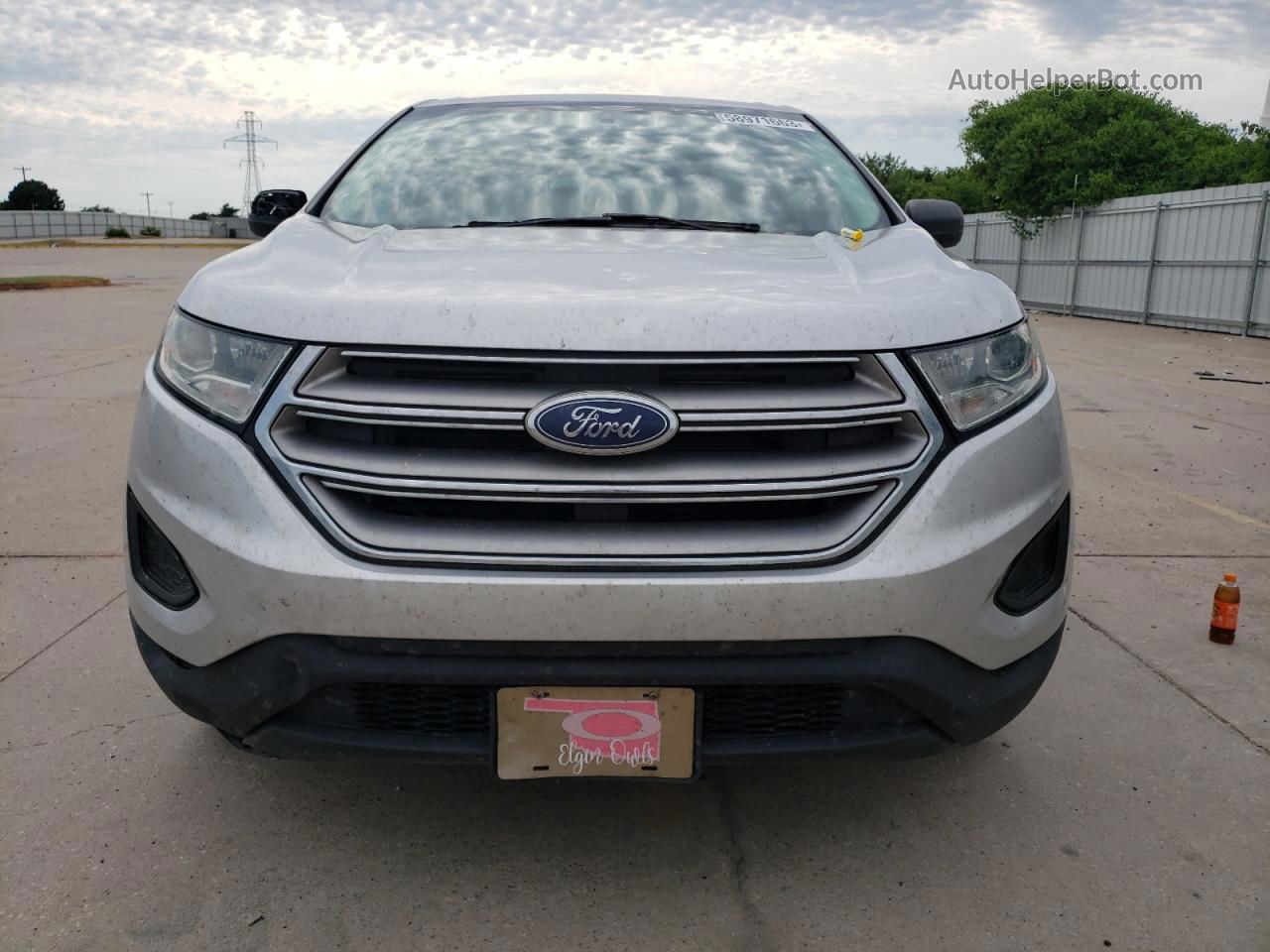 2015 Ford Edge Se Silver vin: 2FMTK3G9XFBB66655