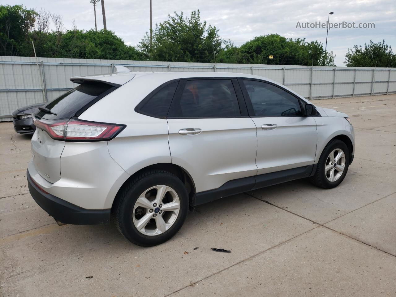 2015 Ford Edge Se Silver vin: 2FMTK3G9XFBB66655