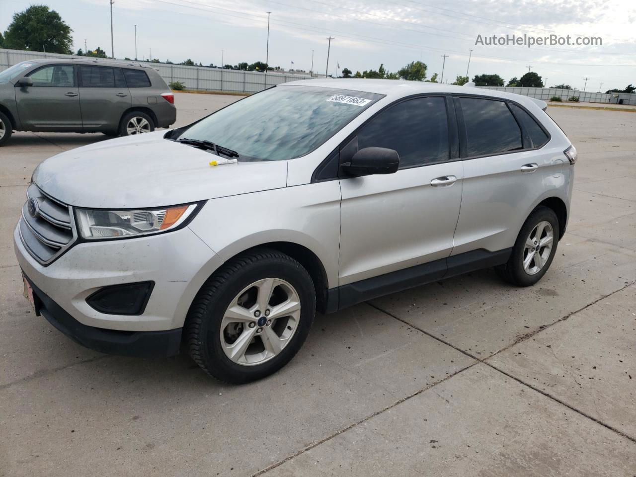 2015 Ford Edge Se Silver vin: 2FMTK3G9XFBB66655