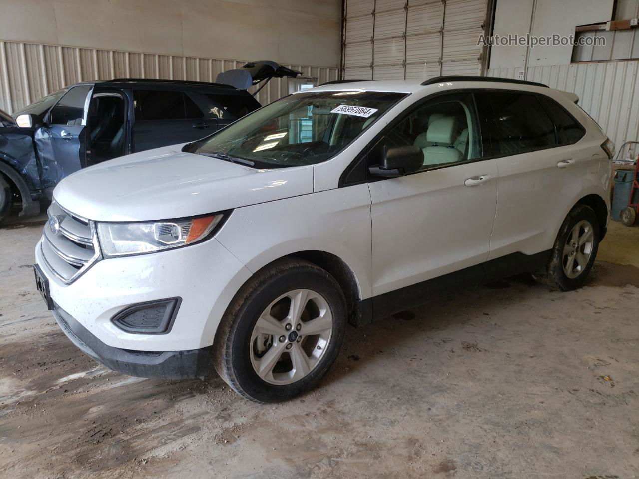 2015 Ford Edge Se White vin: 2FMTK3G9XFBB99722