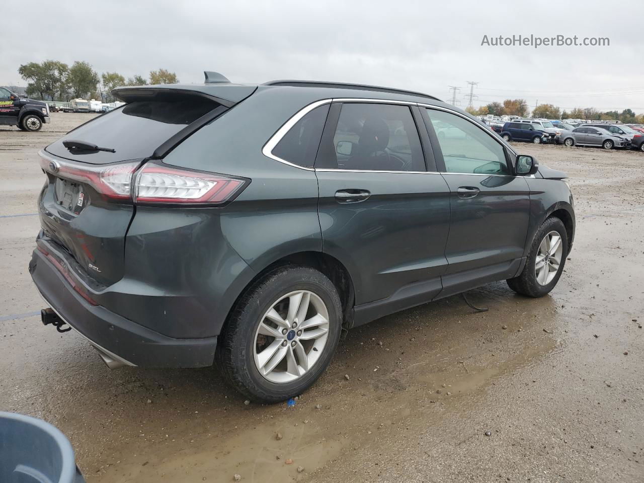 2015 Ford Edge Sel Teal vin: 2FMTK3J80FBB32837