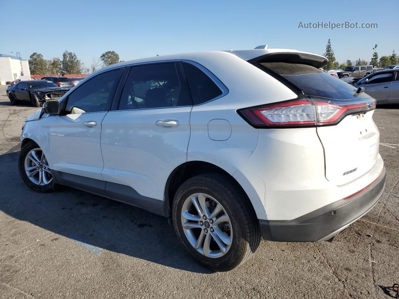 2015 Ford Edge Sel White vin: 2FMTK3J80FBC00215