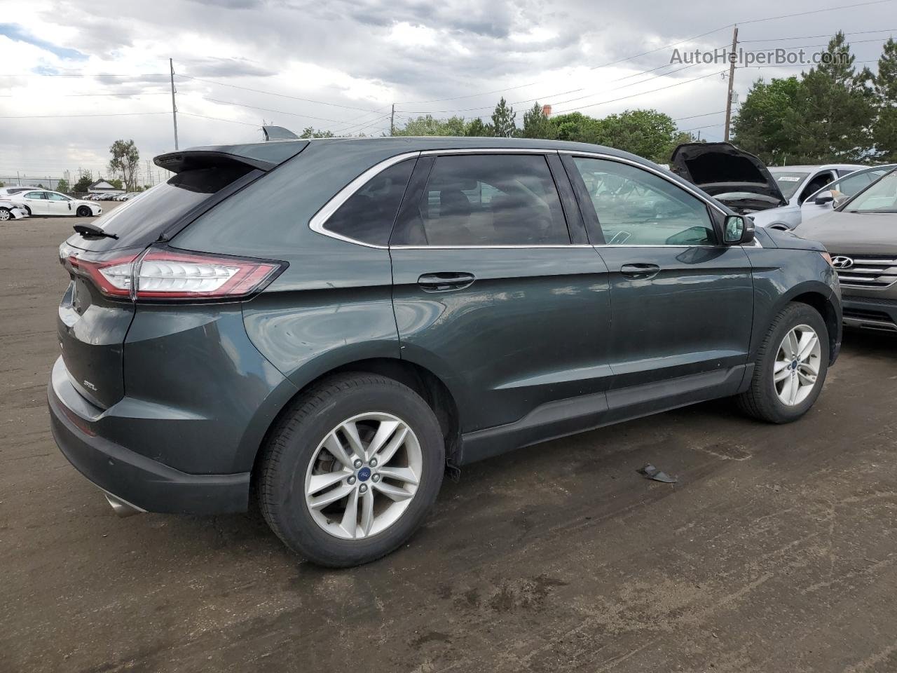 2015 Ford Edge Sel Gray vin: 2FMTK3J81FBB13066