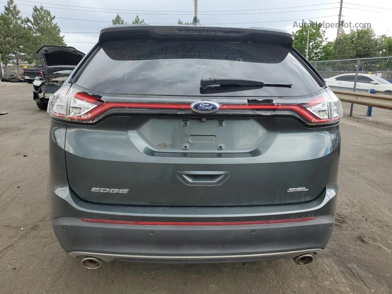 2015 Ford Edge Sel Gray vin: 2FMTK3J81FBB13066