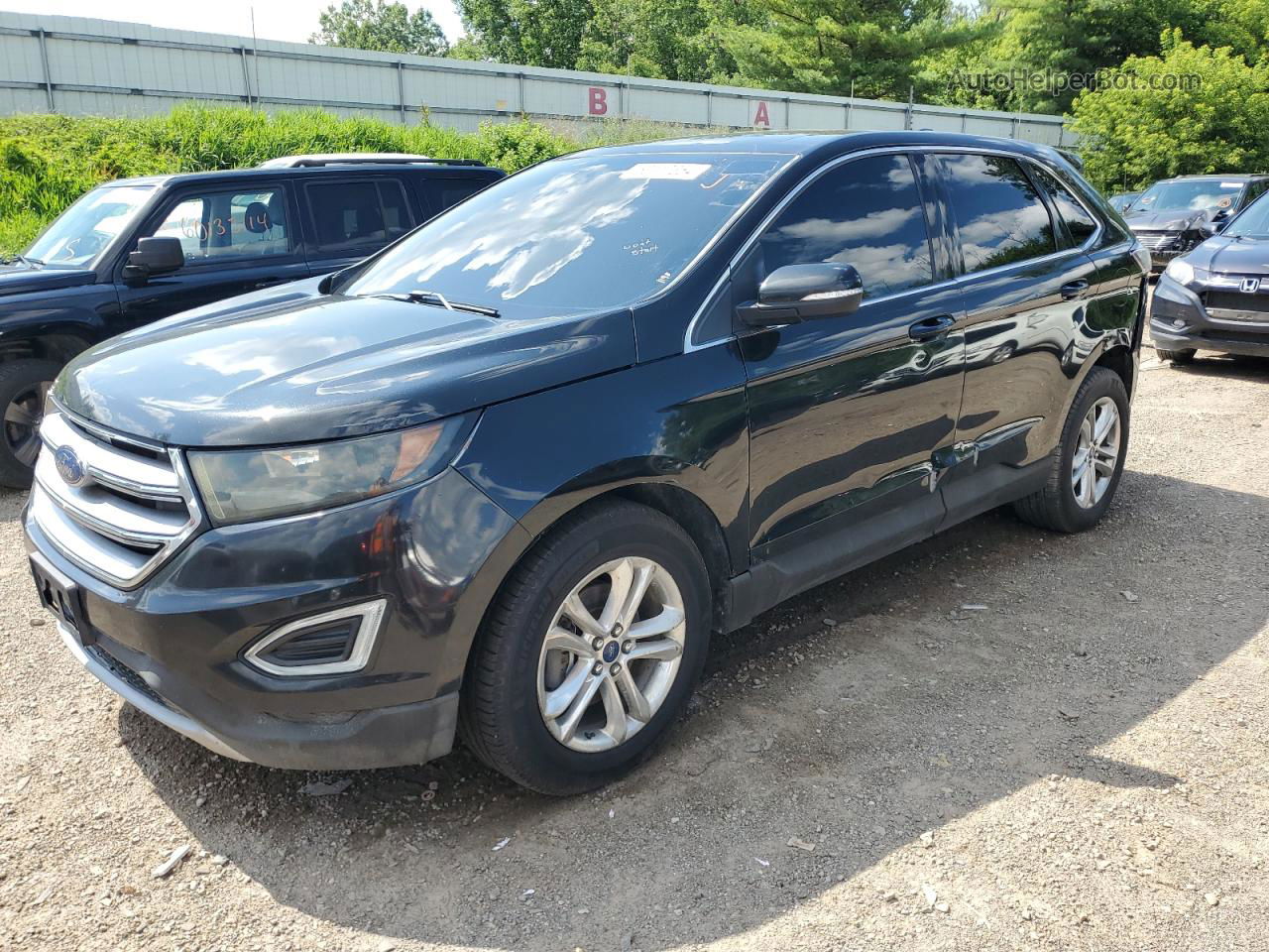 2015 Ford Edge Sel Black vin: 2FMTK3J81FBB78614