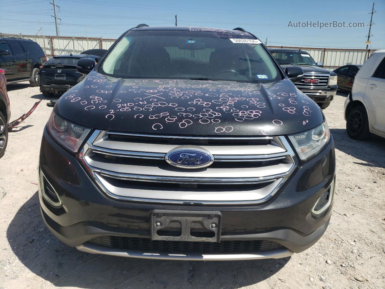 2015 Ford Edge Sel Charcoal vin: 2FMTK3J82FBC11569