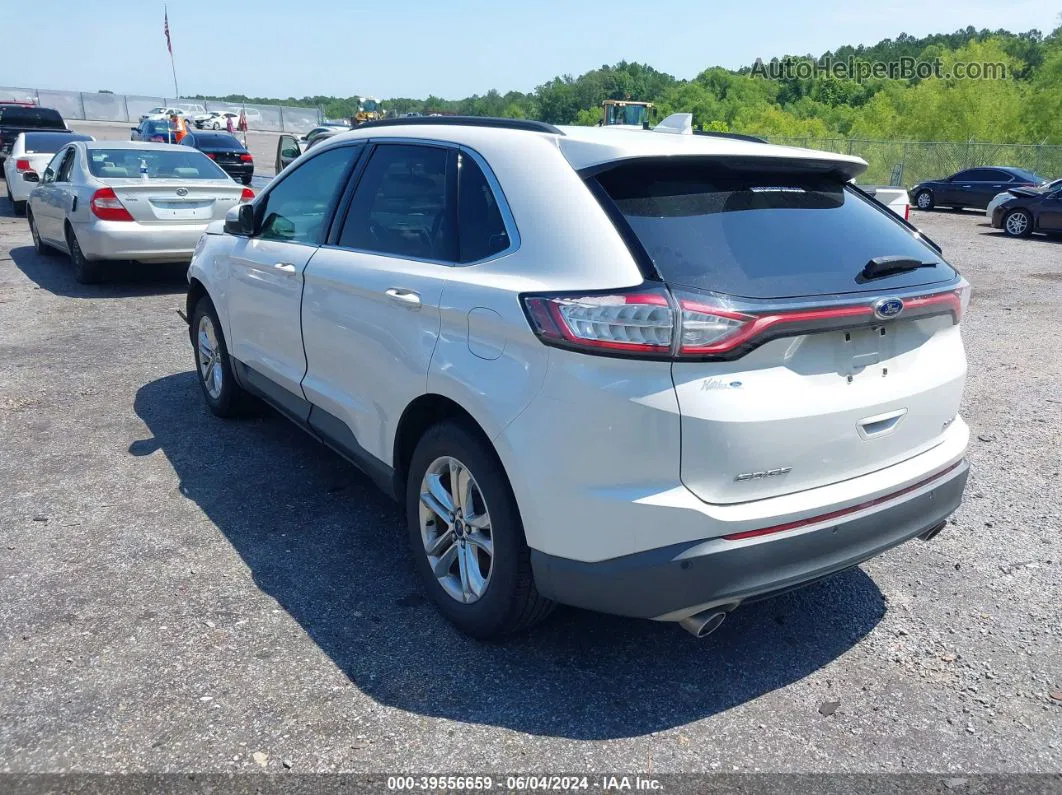 2015 Ford Edge Sel White vin: 2FMTK3J83FBB25140