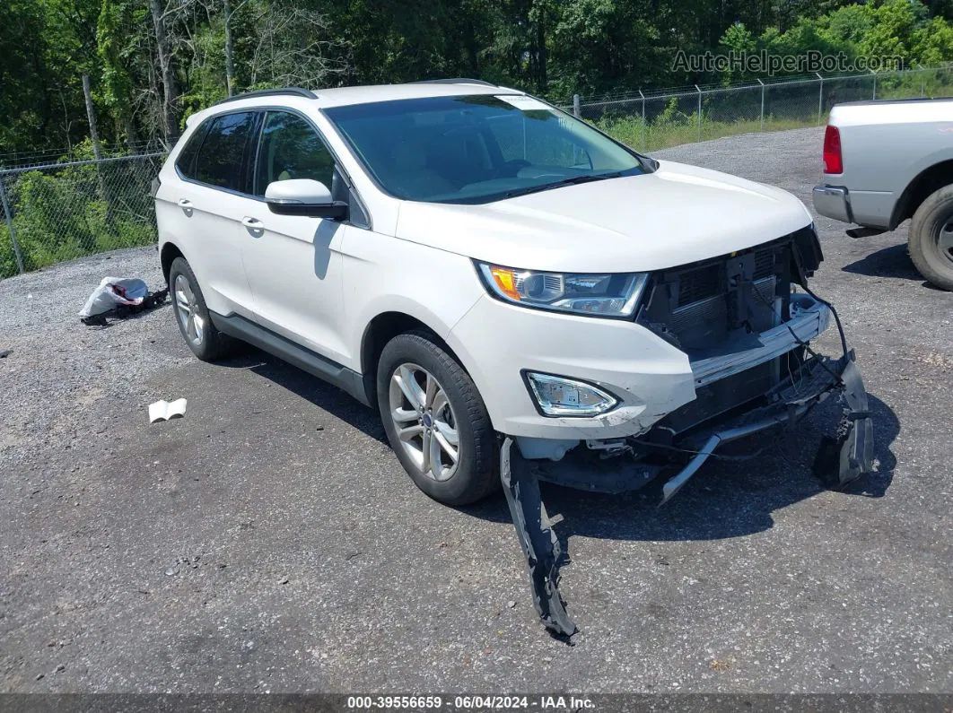 2015 Ford Edge Sel White vin: 2FMTK3J83FBB25140