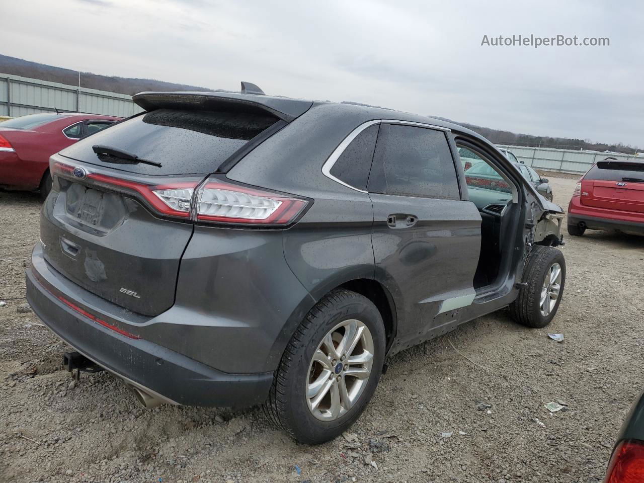 2015 Ford Edge Sel Серый vin: 2FMTK3J83FBB70837