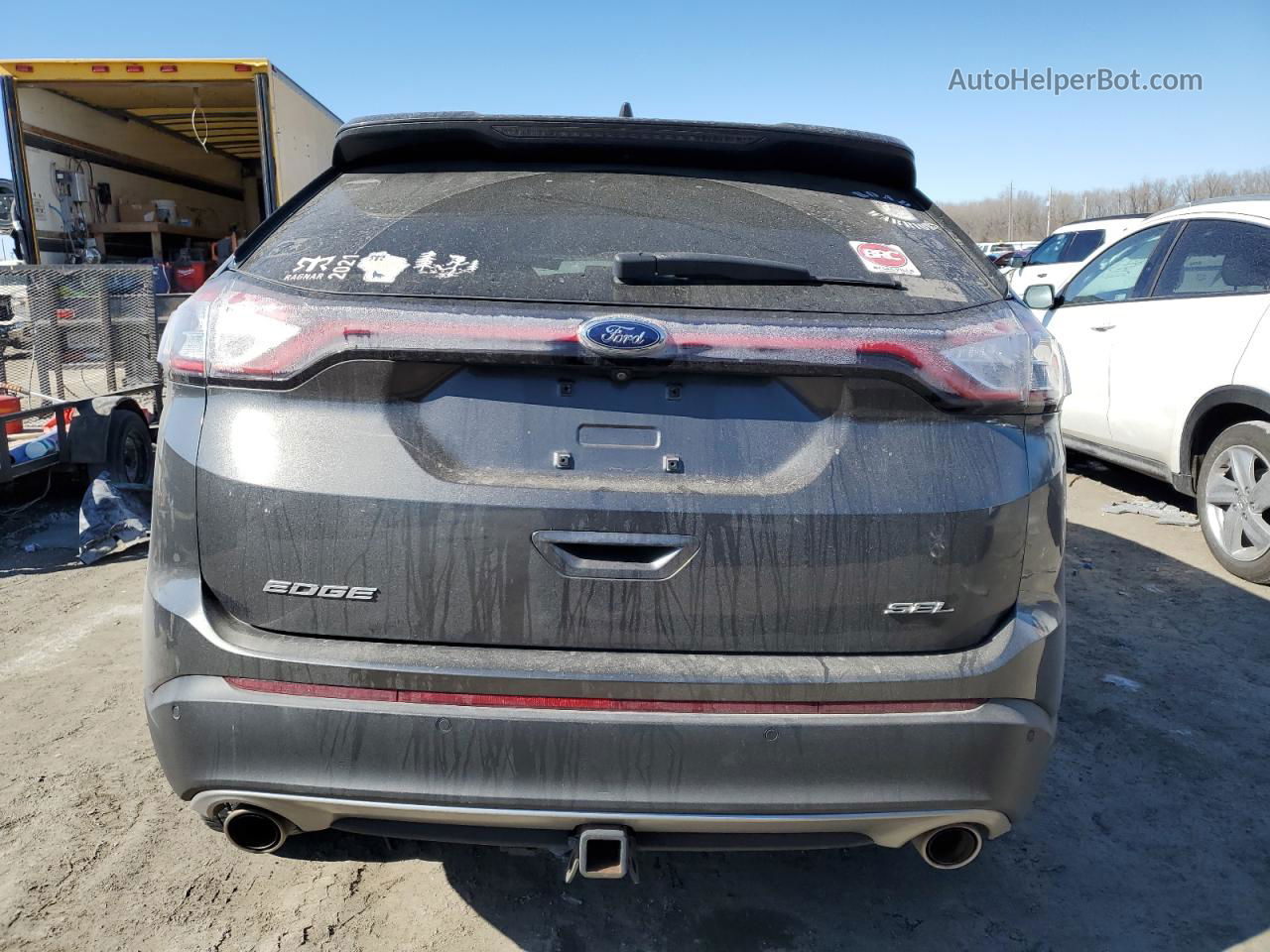 2015 Ford Edge Sel Charcoal vin: 2FMTK3J83FBB94927