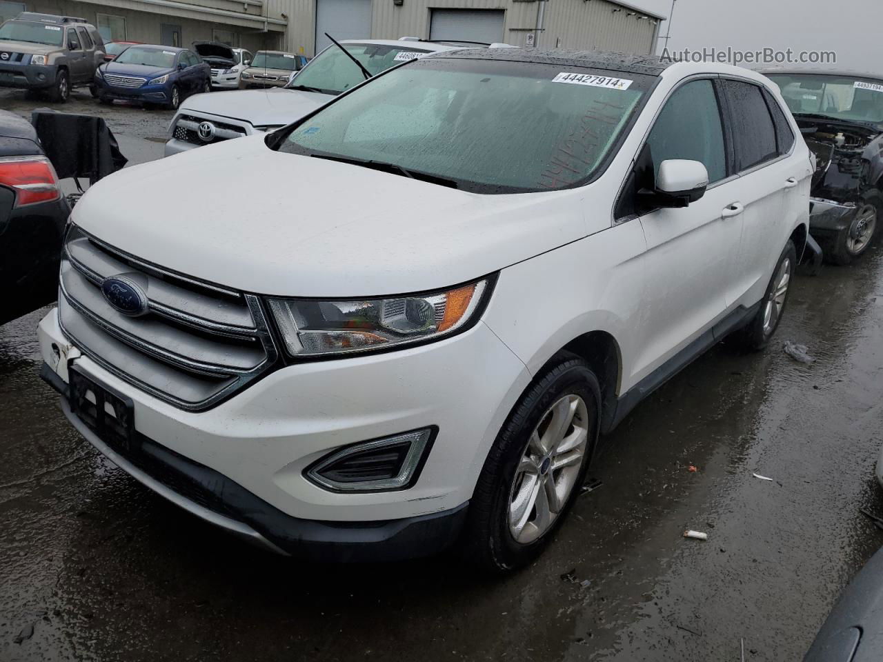 2015 Ford Edge Sel Белый vin: 2FMTK3J83FBC27036