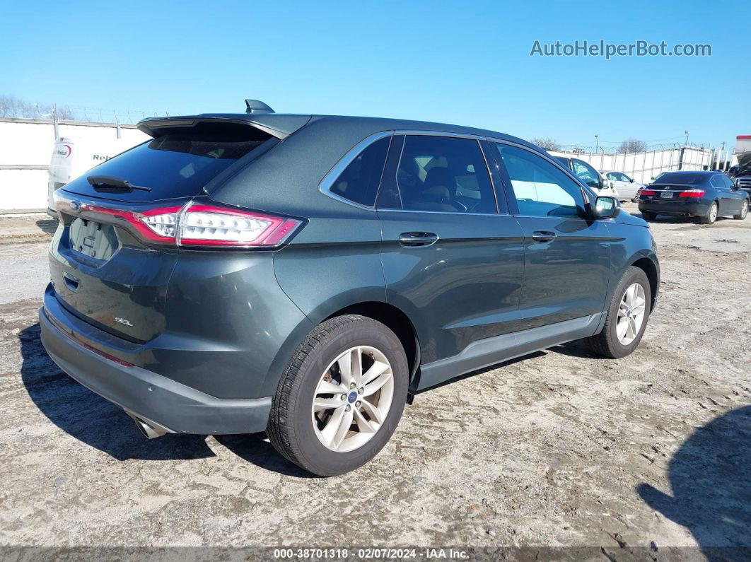 2015 Ford Edge Sel Зеленый vin: 2FMTK3J85FBC28785