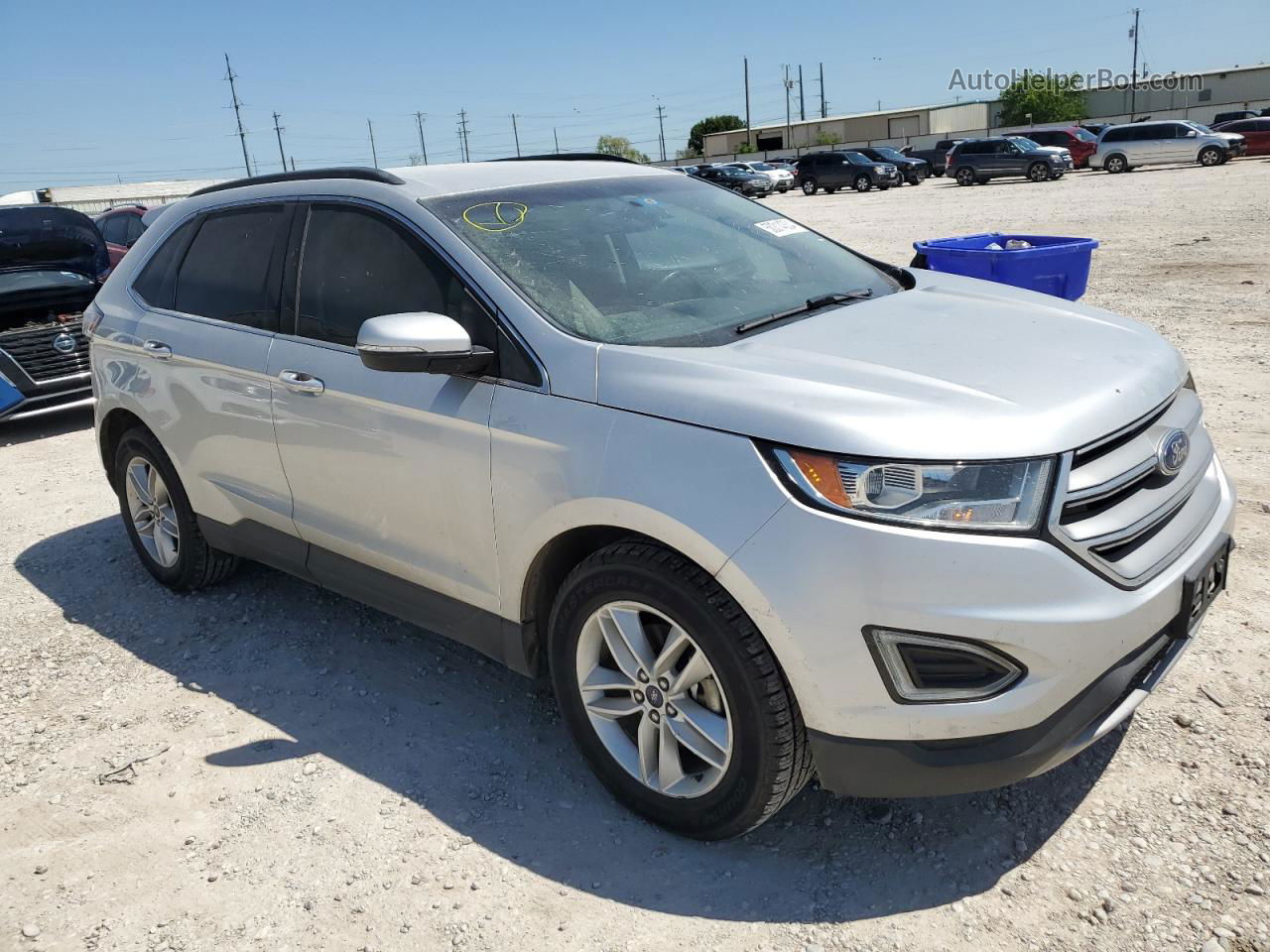 2015 Ford Edge Sel Серебряный vin: 2FMTK3J85FBC33226