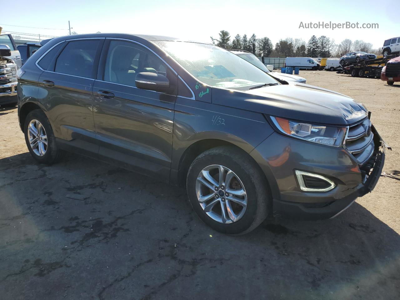 2015 Ford Edge Sel Charcoal vin: 2FMTK3J86FBB32082