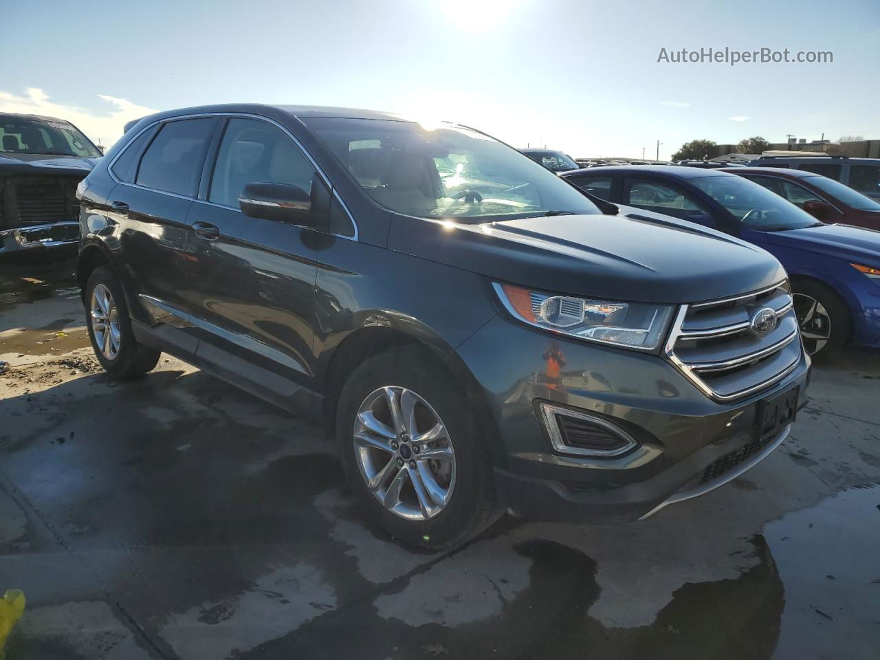 2015 Ford Edge Sel Зеленый vin: 2FMTK3J87FBC38637