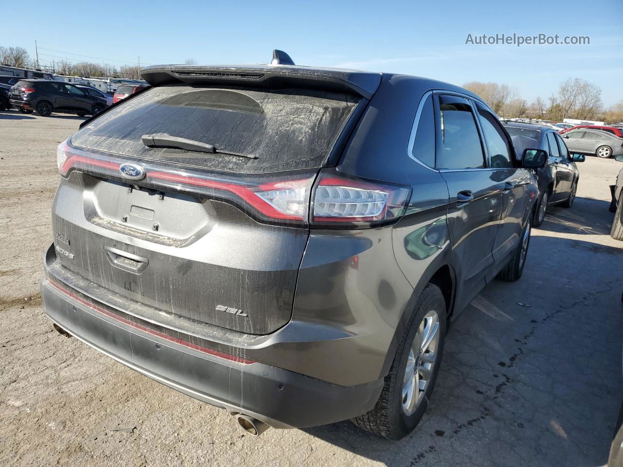 2015 Ford Edge Sel Charcoal vin: 2FMTK3J88FBB07667