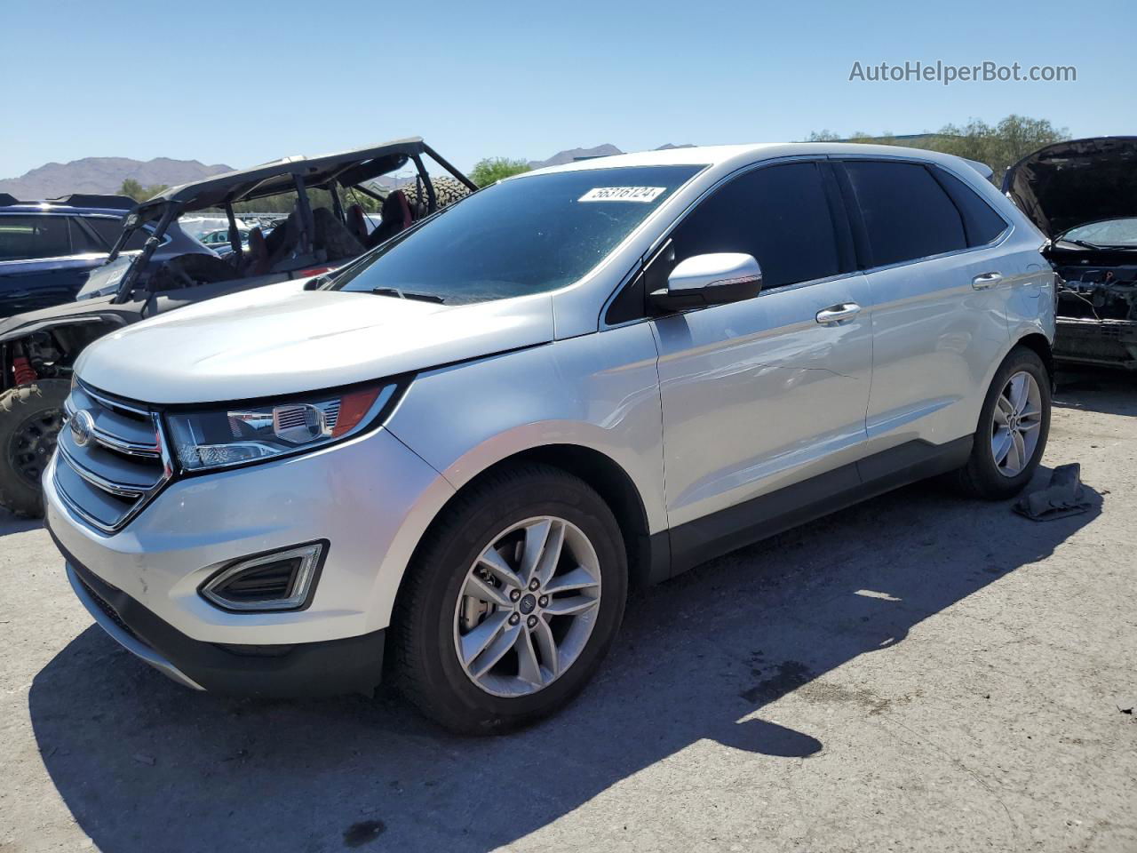 2015 Ford Edge Sel Серебряный vin: 2FMTK3J89FBB92647