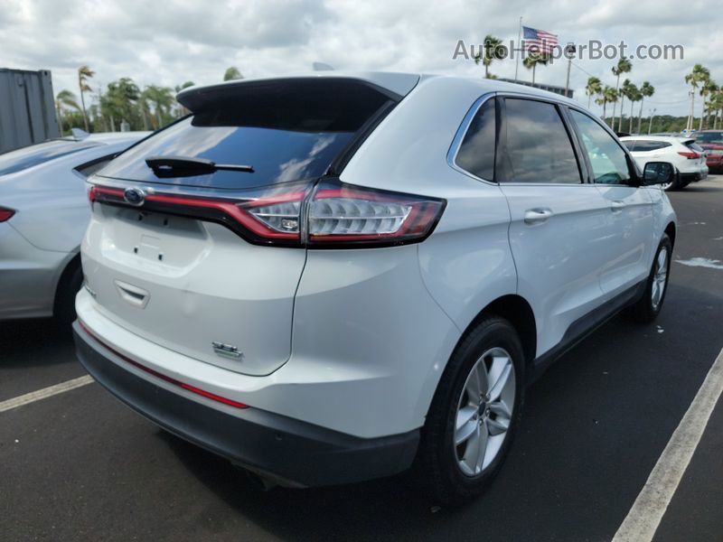 2015 Ford Edge Sel White vin: 2FMTK3J90FBC04578