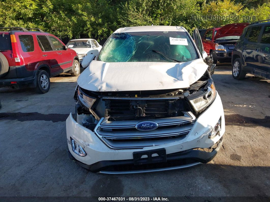 2015 Ford Edge Sel White vin: 2FMTK3J92FBB06149