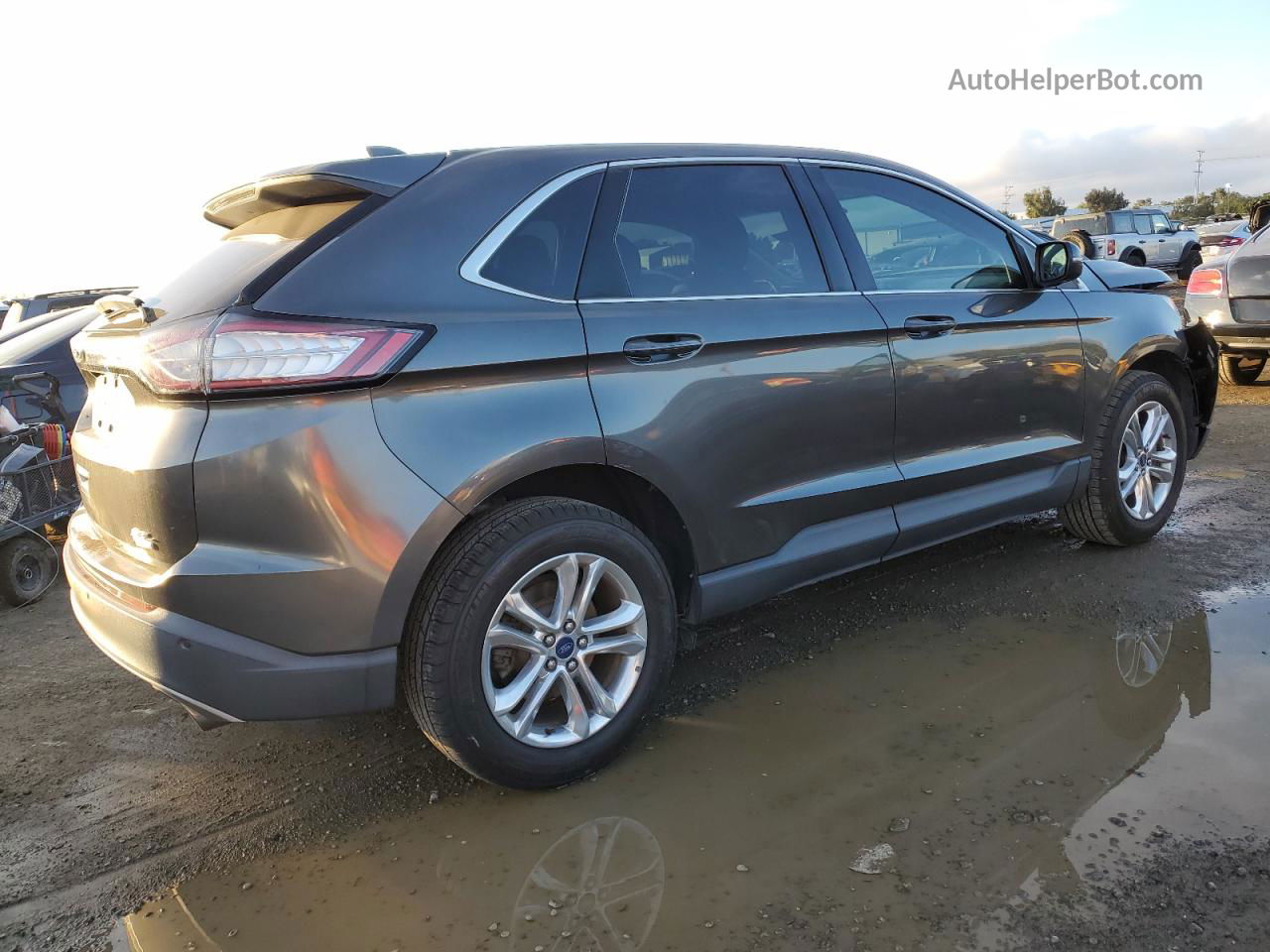 2015 Ford Edge Sel Gray vin: 2FMTK3J93FBB73911