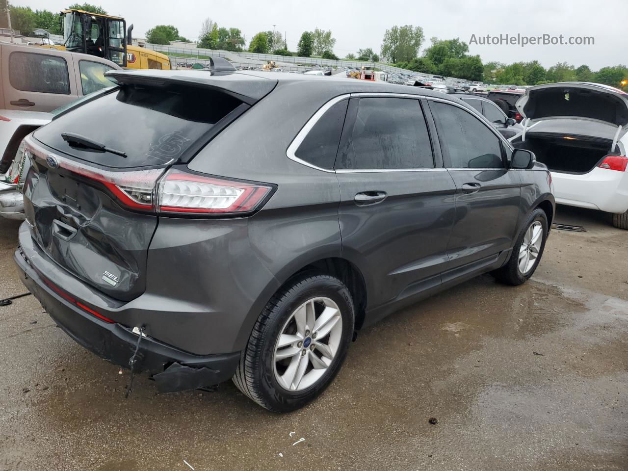 2015 Ford Edge Sel Серый vin: 2FMTK3J95FBB64224