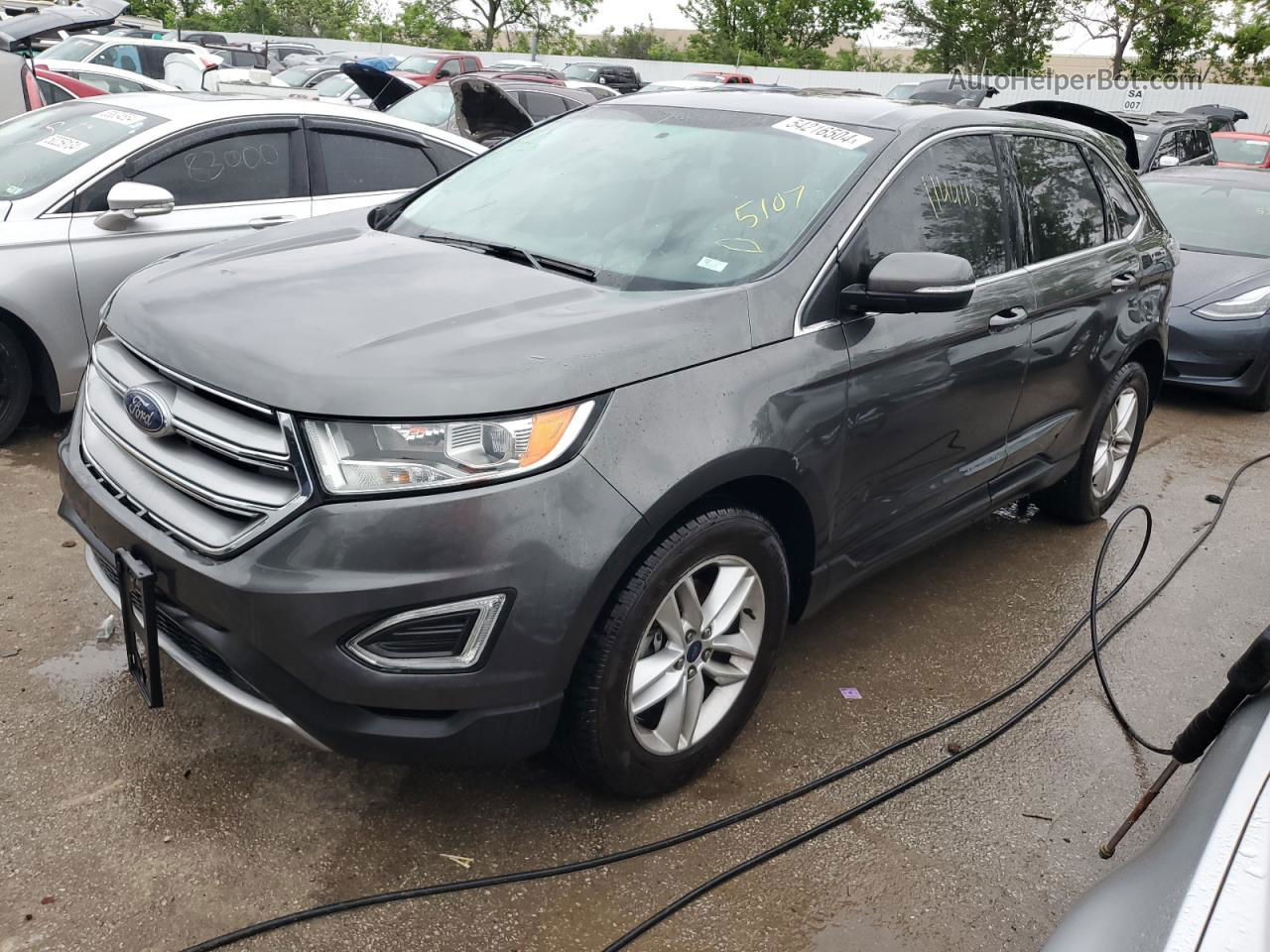 2015 Ford Edge Sel Серый vin: 2FMTK3J95FBB64224