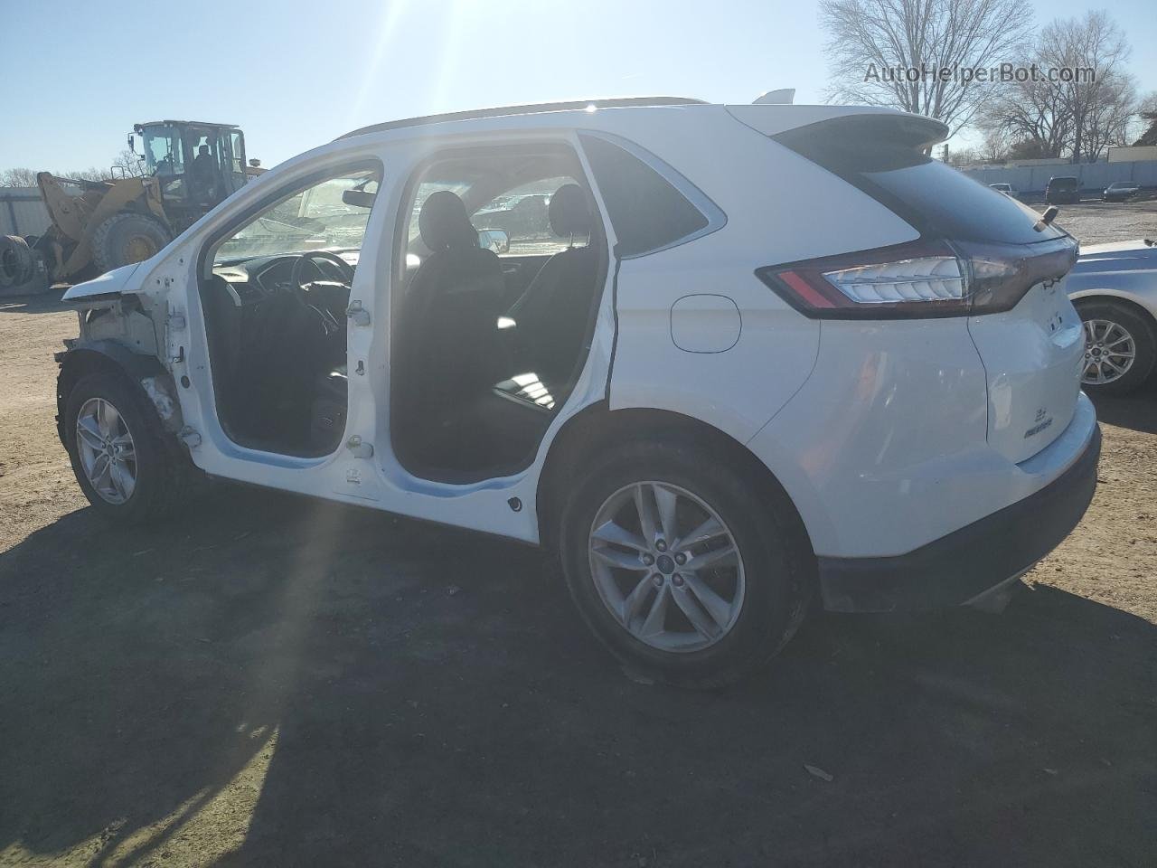 2015 Ford Edge Sel White vin: 2FMTK3J96FBB22239