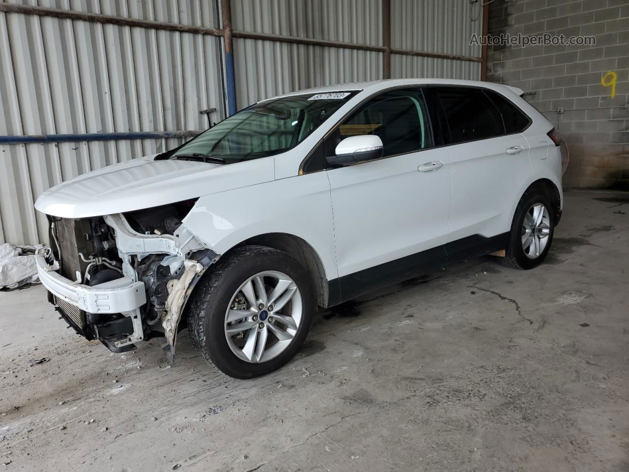 2015 Ford Edge Sel White vin: 2FMTK3J96FBB28977