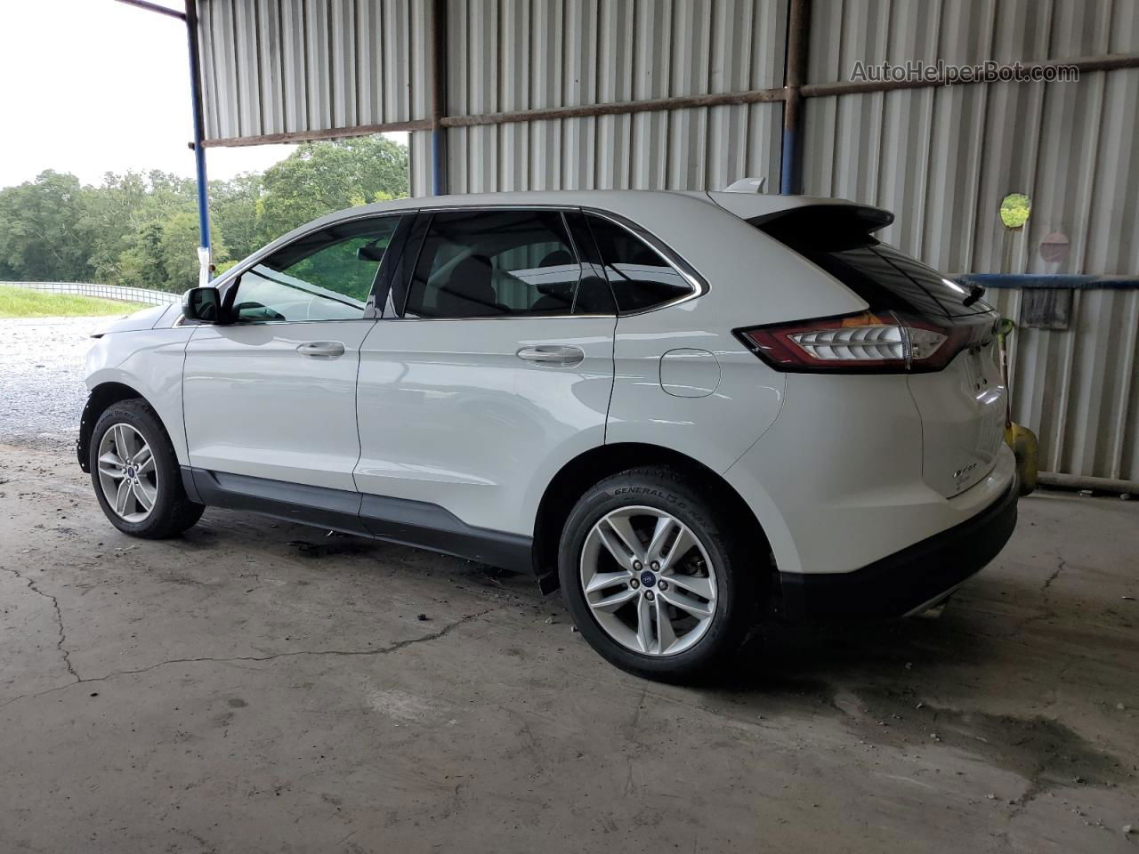 2015 Ford Edge Sel White vin: 2FMTK3J96FBB28977