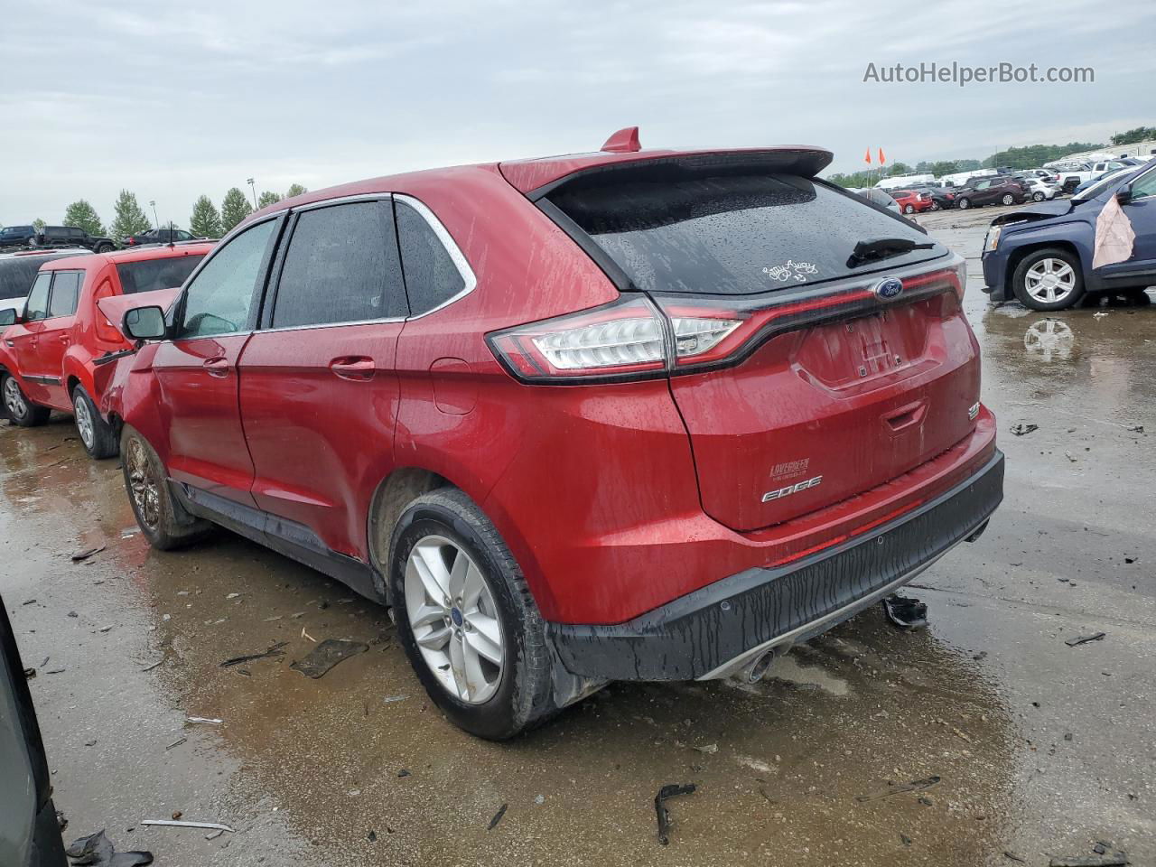 2015 Ford Edge Sel Red vin: 2FMTK3J96FBB77435