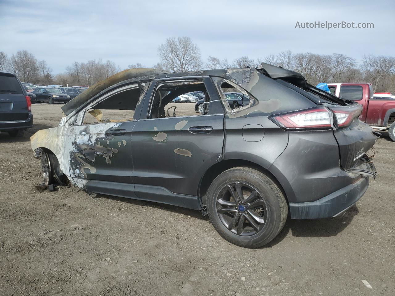 2015 Ford Edge Sel Серый vin: 2FMTK3J96FBC40338