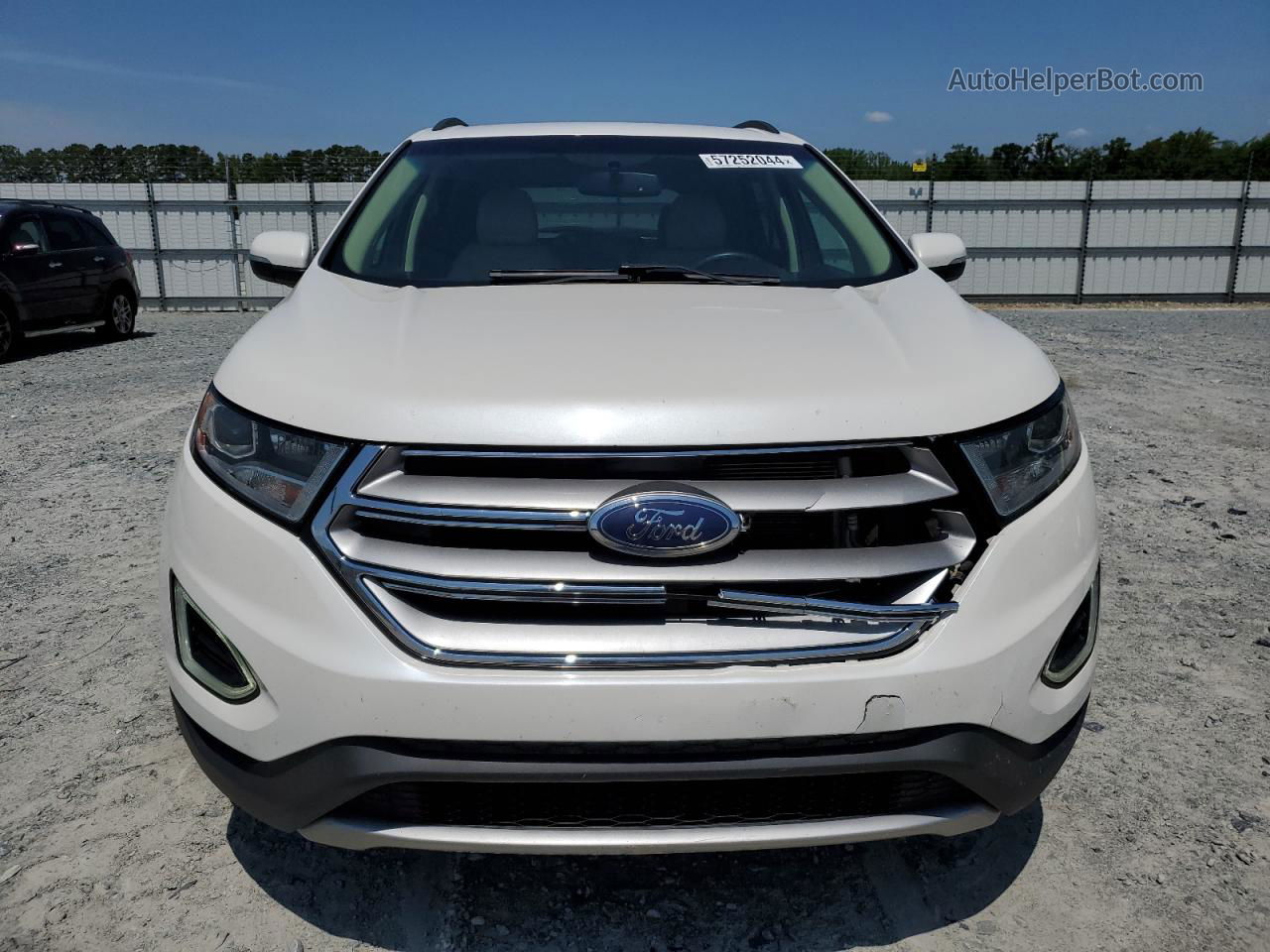 2015 Ford Edge Sel White vin: 2FMTK3J97FBC16100