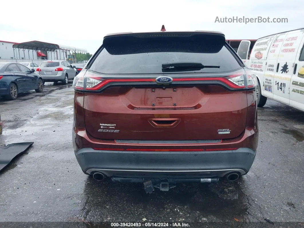 2015 Ford Edge Sel Red vin: 2FMTK3J97FBC16226