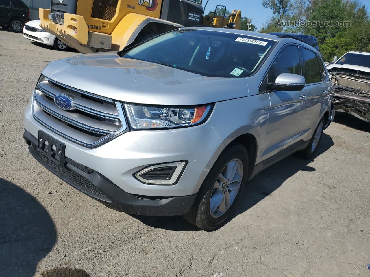 2015 Ford Edge Sel Silver vin: 2FMTK3J97FBC23192