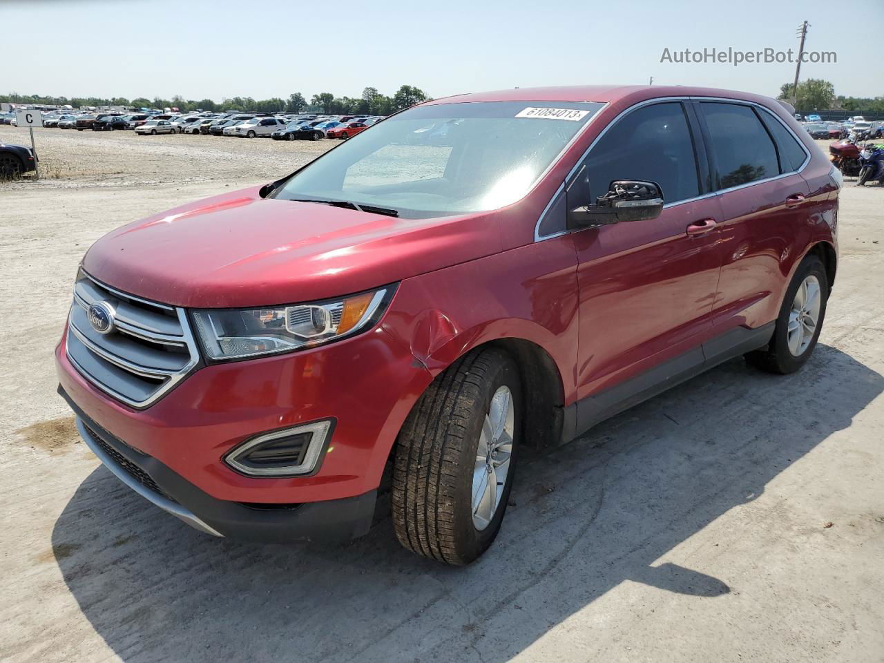 2015 Ford Edge Sel Burgundy vin: 2FMTK3J98FBB64301