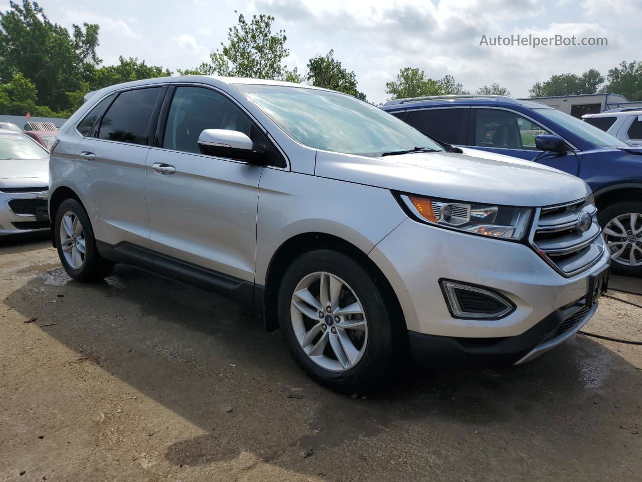 2015 Ford Edge Sel Silver vin: 2FMTK3J9XFBB33728