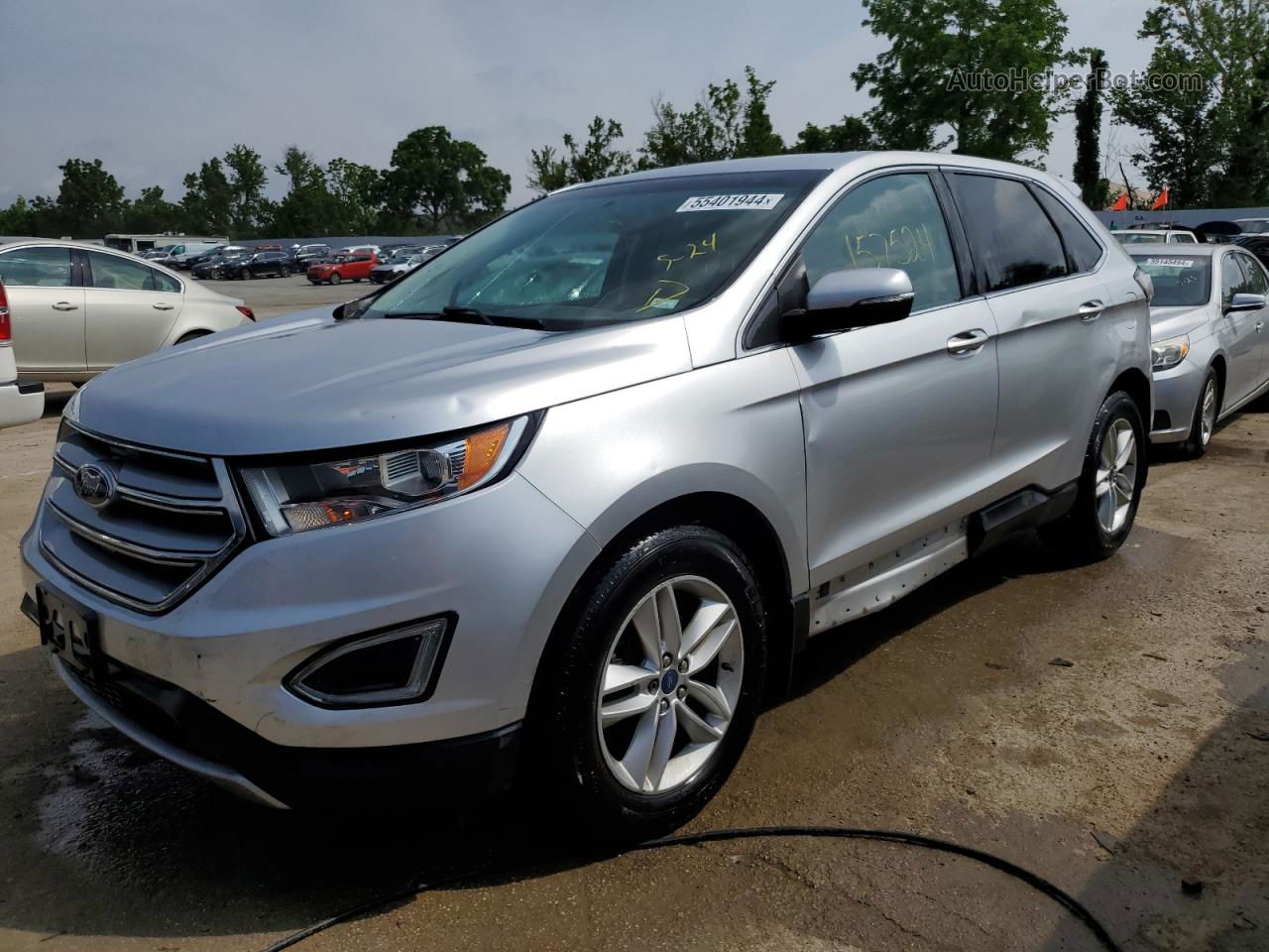 2015 Ford Edge Sel Silver vin: 2FMTK3J9XFBB33728